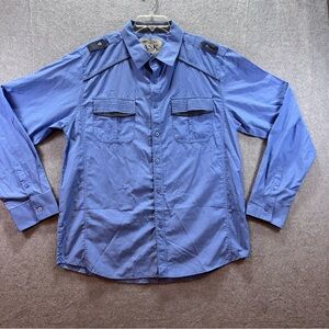 ASK Authentic Vintage Men’s Shirt Long Sleeve Sz 2XL  Blue